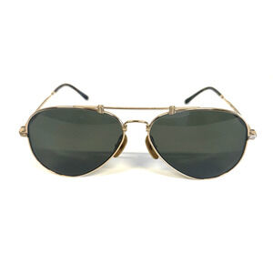 RAYBAN Titanium RB8125M Aviator Gold Plated 9143 w/ RX lenses FRAMES ONLY